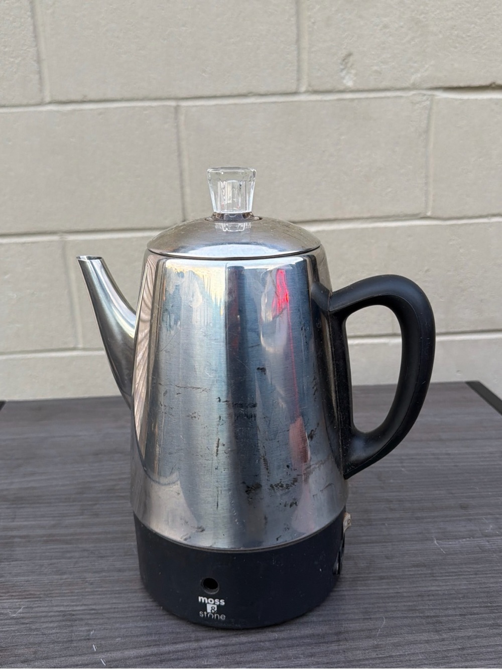Moss & Stone EPLTR-8 MS Coffee Pot Percolator -Strainer Basket w/ Lid and steel